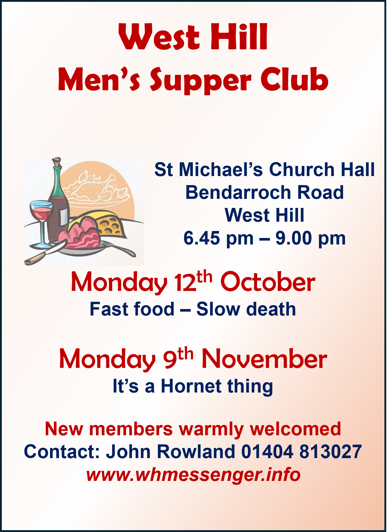 Supper Club Oct - Nov 2026